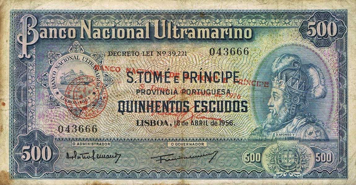 Front of Saint Thomas and Prince p47a: 500 Escudos from 1976