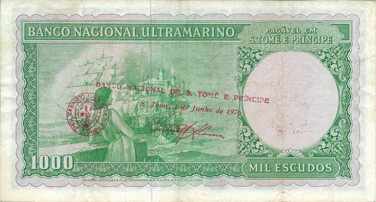 Back of Saint Thomas and Prince p48: 1000 Escudos from 1976