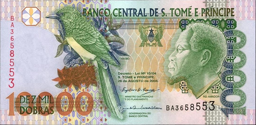 Front of Saint Thomas and Prince p66c: 10000 Dobras from 2004