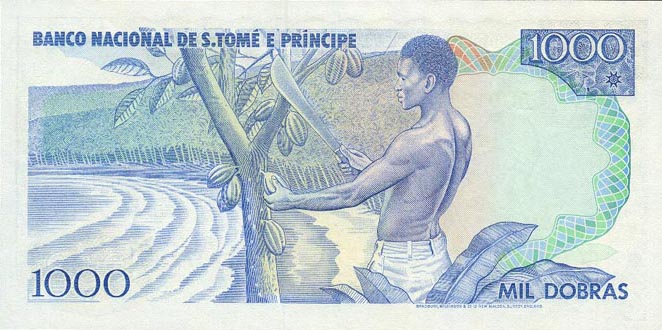 Back of Saint Thomas and Prince p55a: 1000 Dobras from 1977