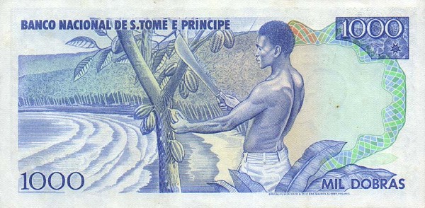 Back of Saint Thomas and Prince p59: 1000 Dobras from 1982