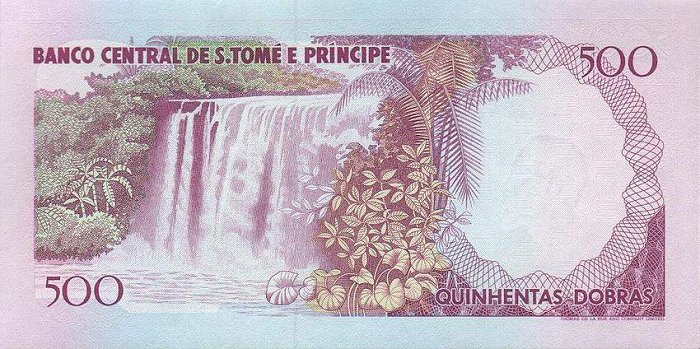 Back of Saint Thomas and Prince p63a: 500 Dobras from 1993