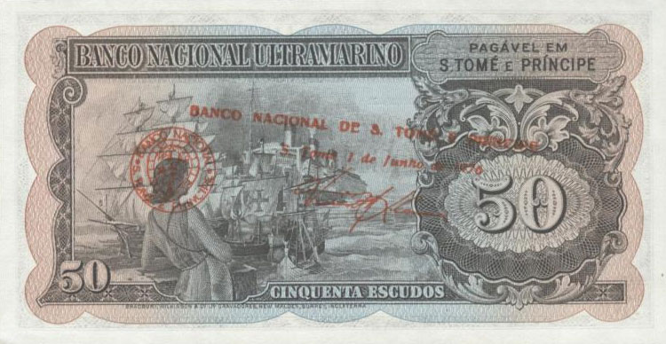 Back of Saint Thomas and Prince p45: 50 Escudos from 1976