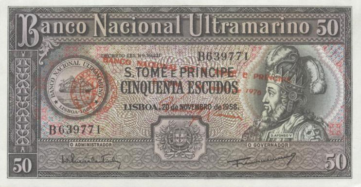 Front of Saint Thomas and Prince p45: 50 Escudos from 1976