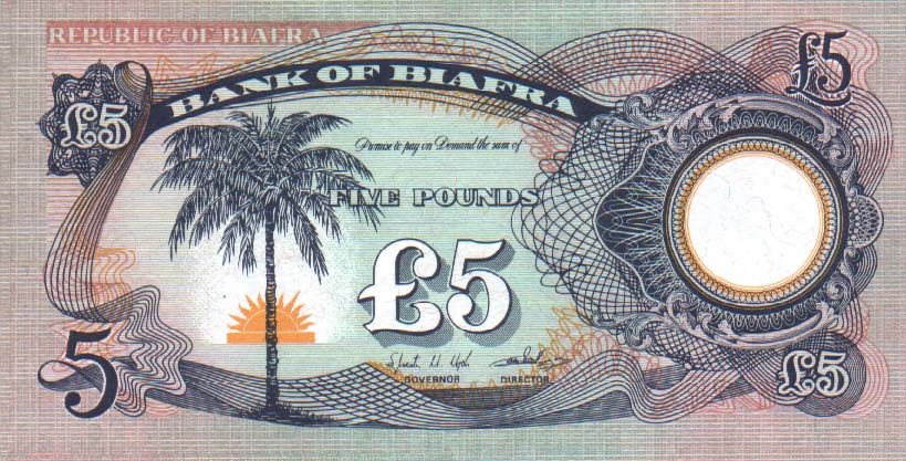 Front of Biafra p6b: 5 Pounds from 1968