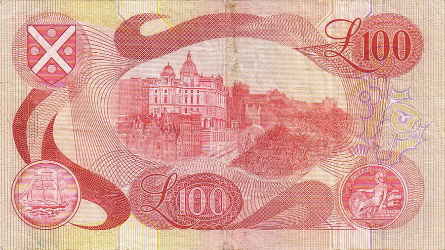 Back of Scotland p115e: 100 Pounds from 1982