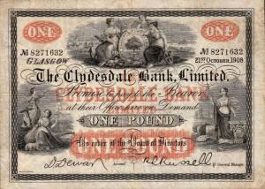 p181a from Scotland: 1 Pound from 1882