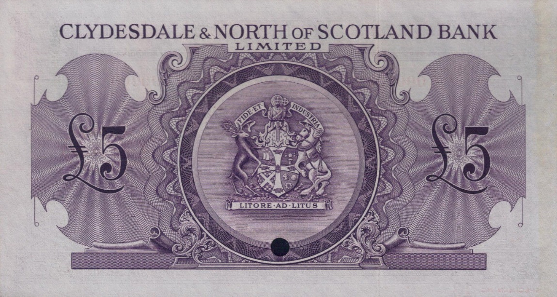 Back of Scotland p192s: 5 Pounds from 1951