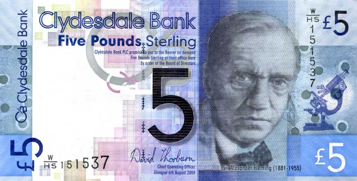 Front of Scotland p229I: 5 Pounds from 2009