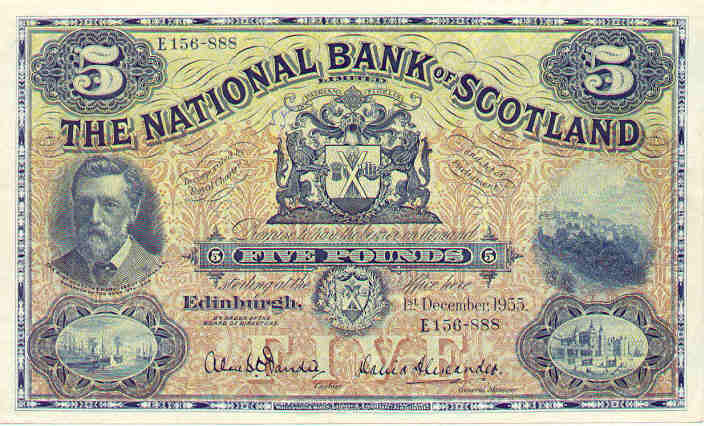 Front of Scotland p259d: 5 Pounds from 1943