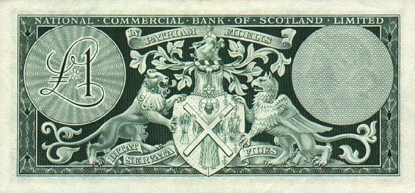 Back of Scotland p269a: 1 Pound from 1961