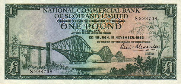 Front of Scotland p269a: 1 Pound from 1961