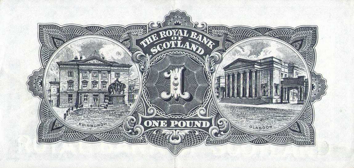 Back of Scotland p325b: 1 Pound from 1965