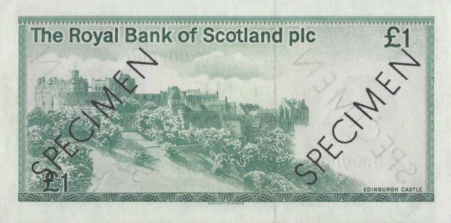 Back of Scotland p341s: 1 Pound from 1982