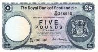 p342d from Scotland: 5 Pounds from 1986