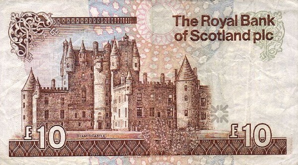 Back of Scotland p348a: 10 Pounds from 1987