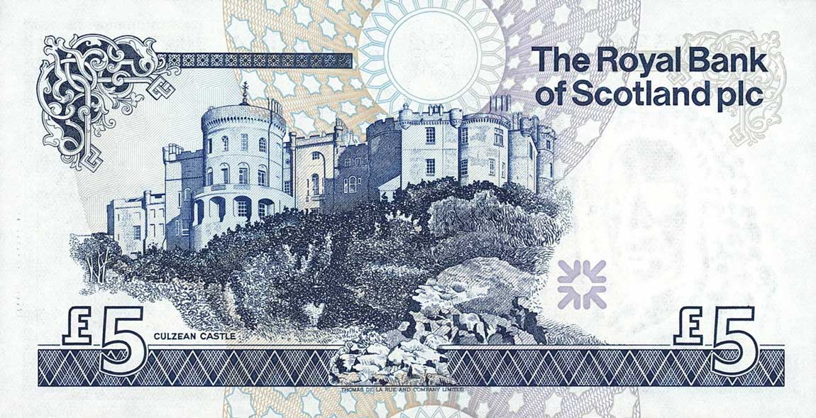 Back of Scotland p352a: 5 Pounds from 1988