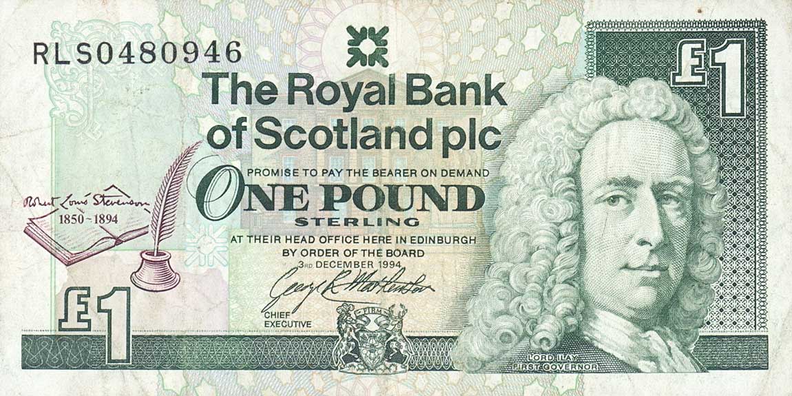 Front of Scotland p358a: 1 Pound from 1994
