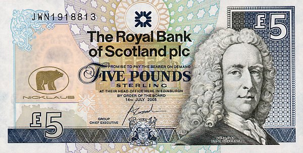 Front of Scotland p365: 5 Pounds from 2005