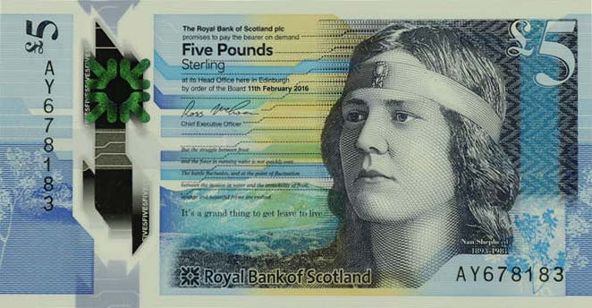 Front of Scotland p370: 5 Pounds from 2016