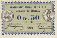 p1a from Senegal: 0.5 Franc from 1917