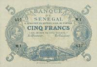 pA1 from Senegal: 5 Francs from 1874