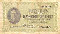 p6a from Seychelles: 50 Cents from 1943