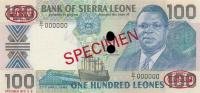 p18s from Sierra Leone: 100 Leones from 1988