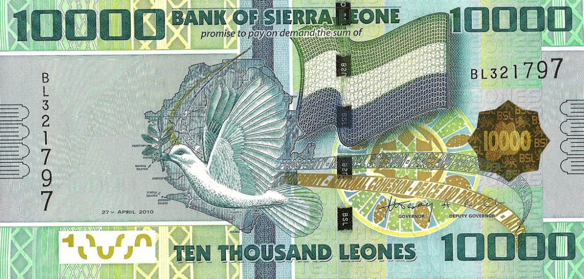 Front of Sierra Leone p33a: 10000 Leones from 2010