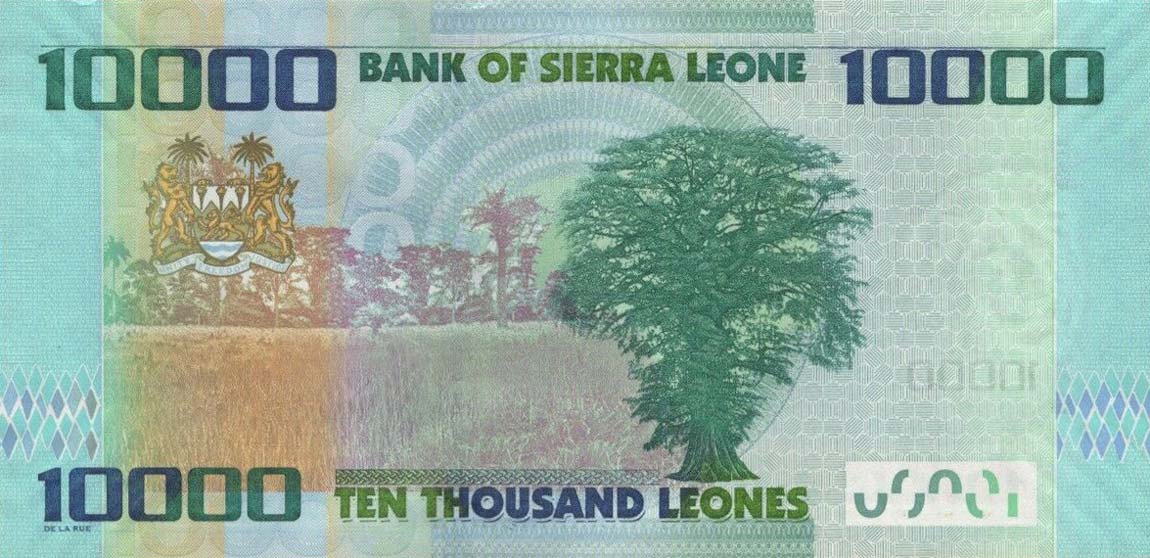 Back of Sierra Leone p33c: 10000 Leones from 2015