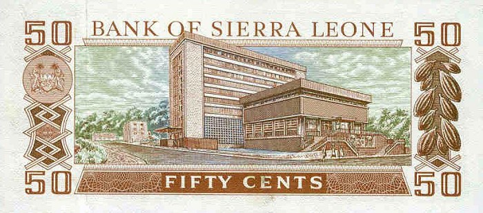 Back of Sierra Leone p4b: 50 Cents from 1974