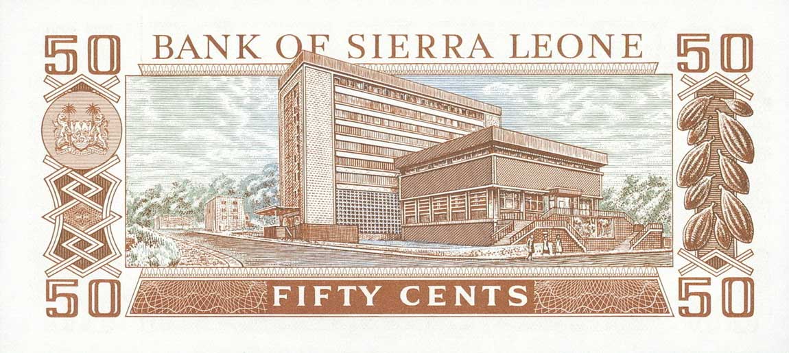 Back of Sierra Leone p4c: 50 Cents from 1979