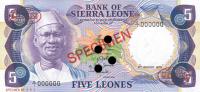 p7s from Sierra Leone: 5 Leones from 1975
