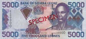 p27s from Sierra Leone: 5000 Leones from 2002