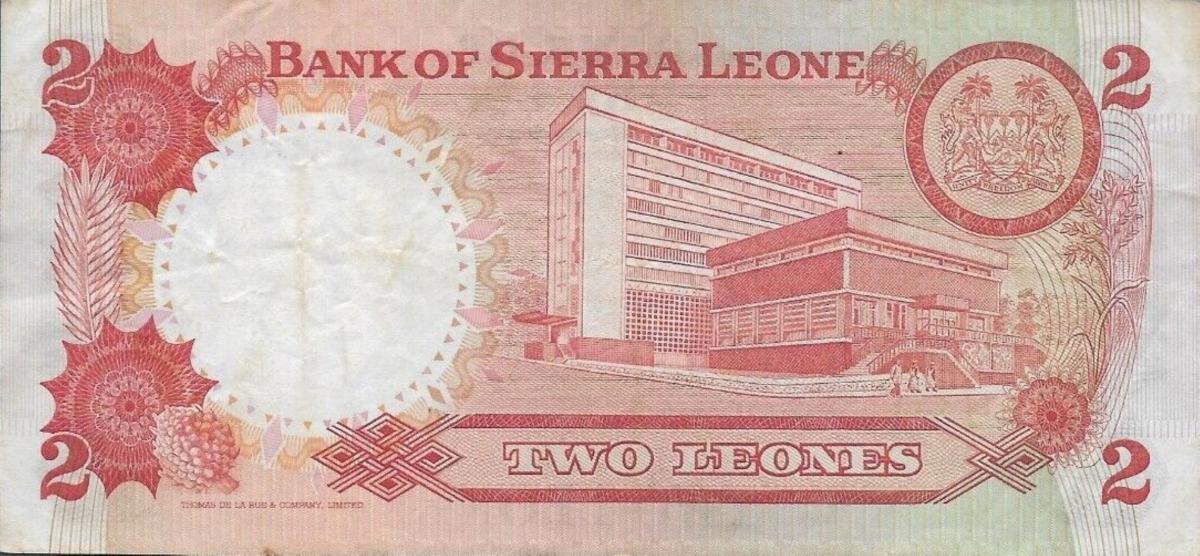 Back of Sierra Leone p6d: 2 Leones from 1979