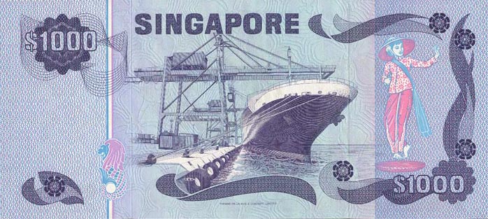 Back of Singapore p16: 1000 Dollars from 1978