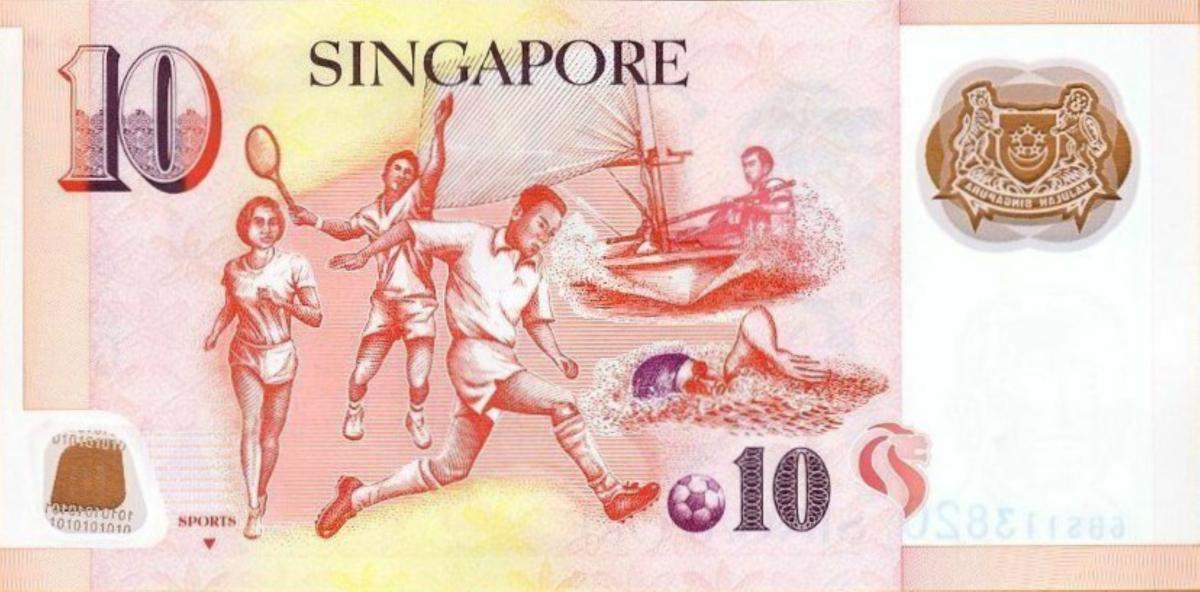 Back of Singapore p48l: 10 Dollars from 2005