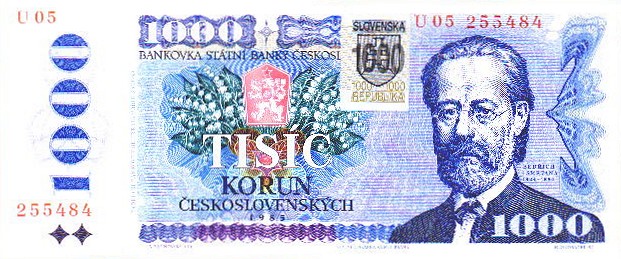 Front of Slovakia p19a: 1000 Korun from 1993