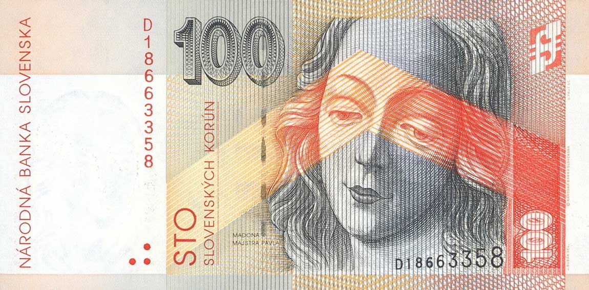 Front of Slovakia p22a: 100 Korun from 1993