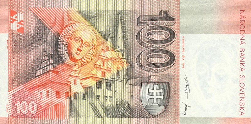 Back of Slovakia p25c: 100 Korun from 1999