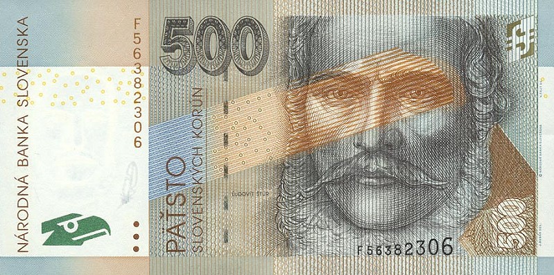 Front of Slovakia p31a: 500 Korun from 2000