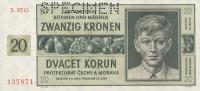 p9s from Bohemia and Moravia: 20 Korun from 1944