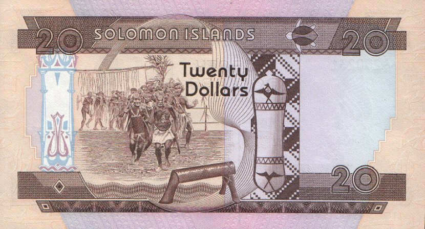 Back of Solomon Islands p12a: 20 Dollars from 1984