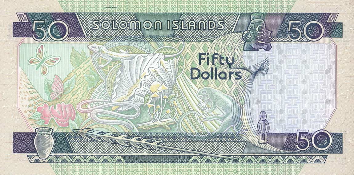 Back of Solomon Islands p22a: 50 Dollars from 1996