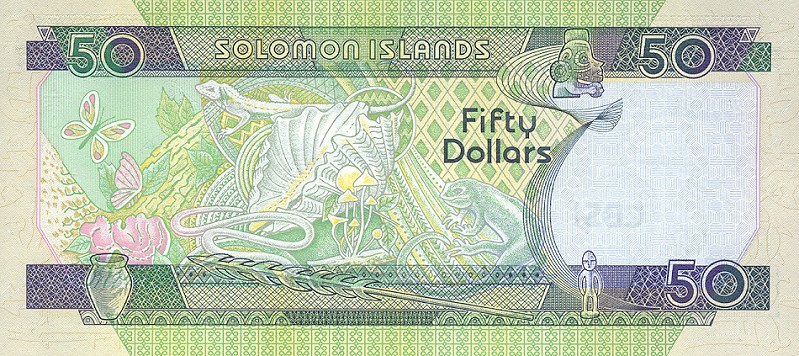 Back of Solomon Islands p24a: 50 Dollars from 2001