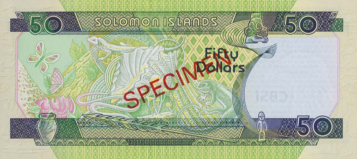 Back of Solomon Islands p24s: 50 Dollars from 2001