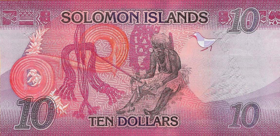 Back of Solomon Islands p33a: 10 Dollars from 2017