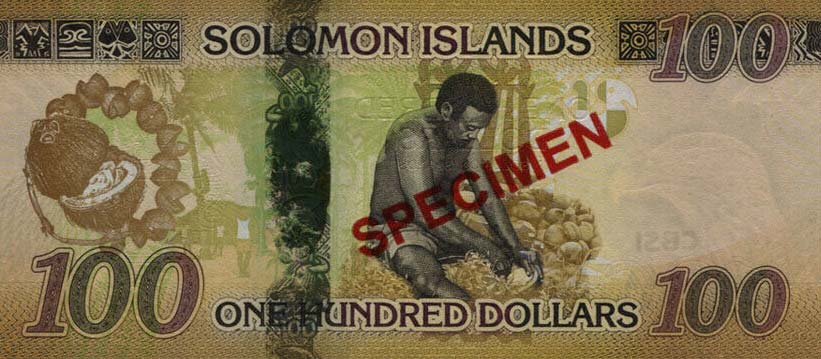 Back of Solomon Islands p36s: 100 Dollars from 2015