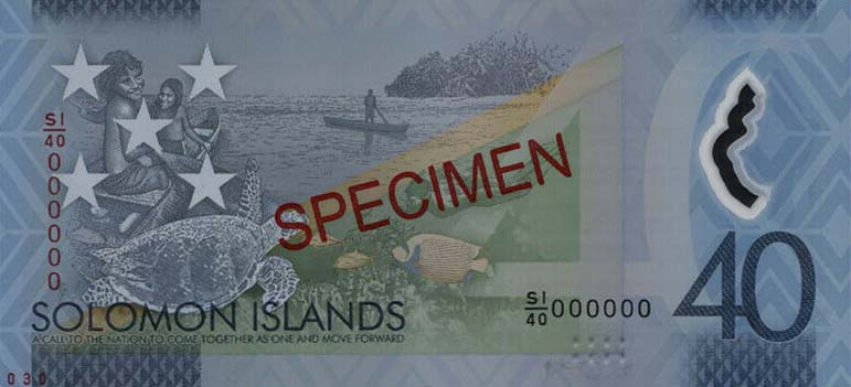 Back of Solomon Islands p37s: 40 Dollars from 2018