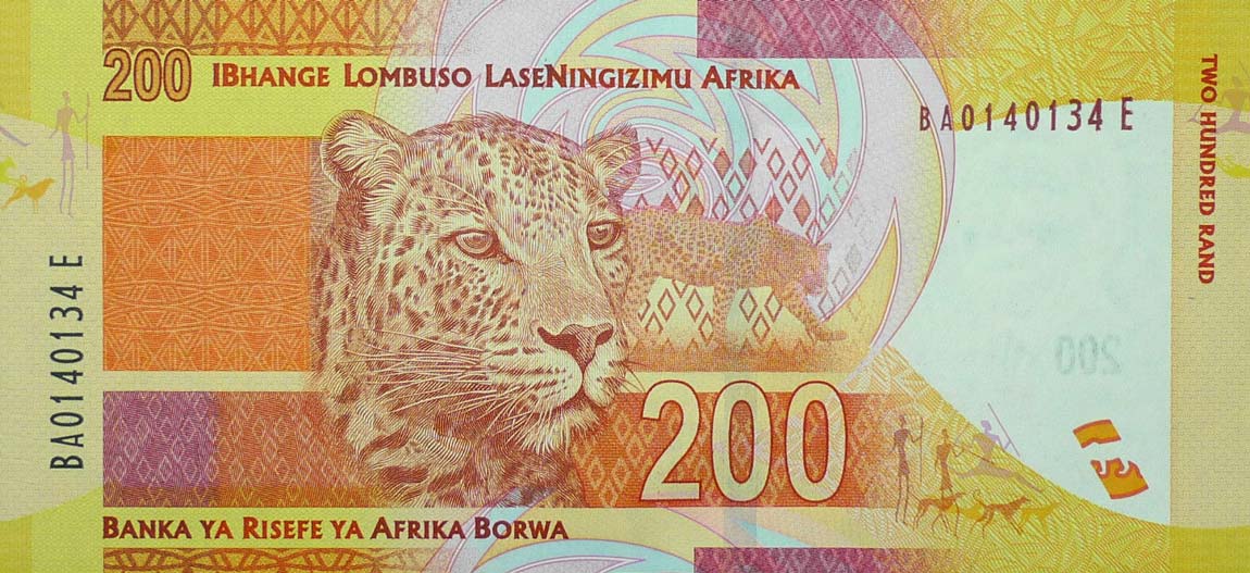 Back of South Africa p137: 200 Rand from 2012